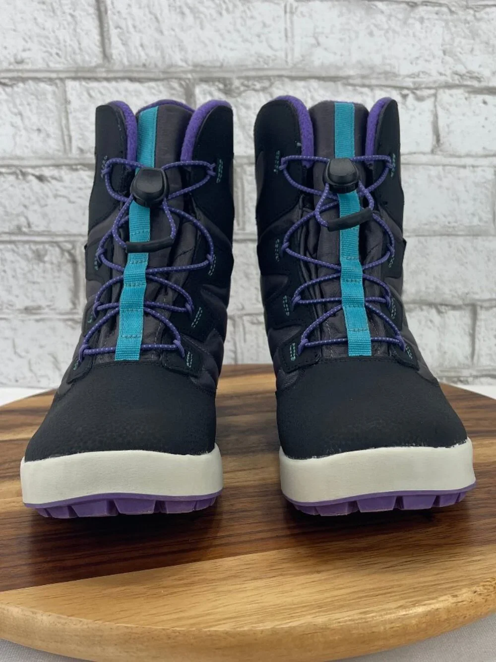 Merrell Snow Bank 4.0 Kids Sz. 6 Black Purple Waterproof insulated Winter Boots